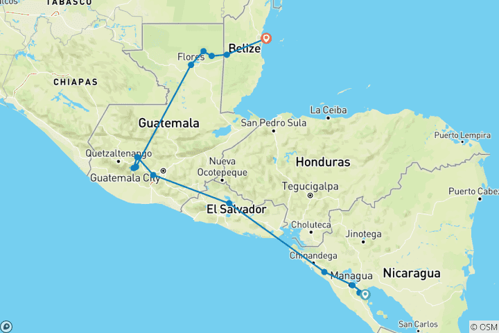 Map of Central America Uncovered - 19 days