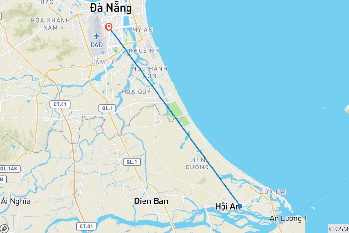 Map of All included - Son Tra - Marble Moutain- Hoi An Daily Tour (Meal: Lunch)