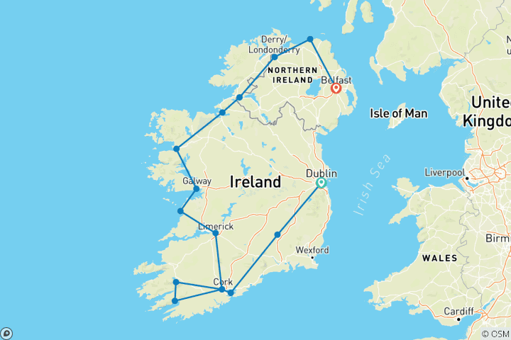 Map of A Tale of Two Irelands