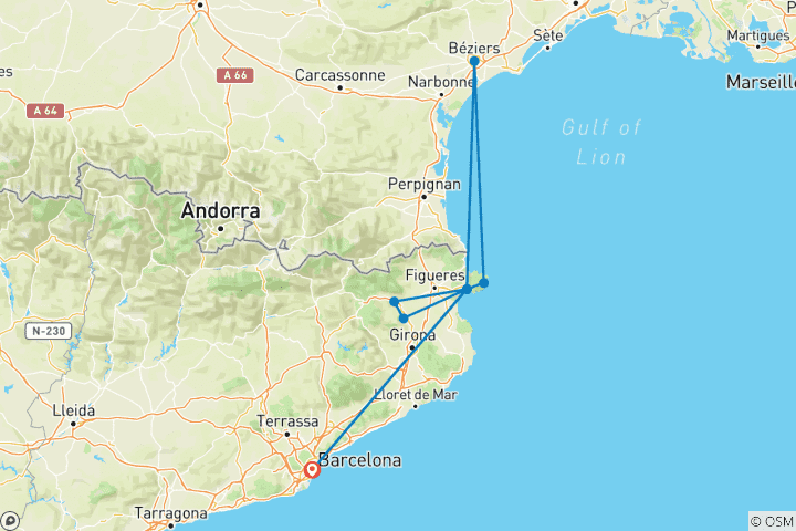 Map of Little Boats of Catalonia