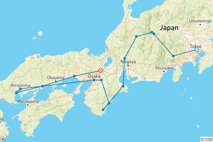 Carte du circuit Japon, Grande Découverte - 2025