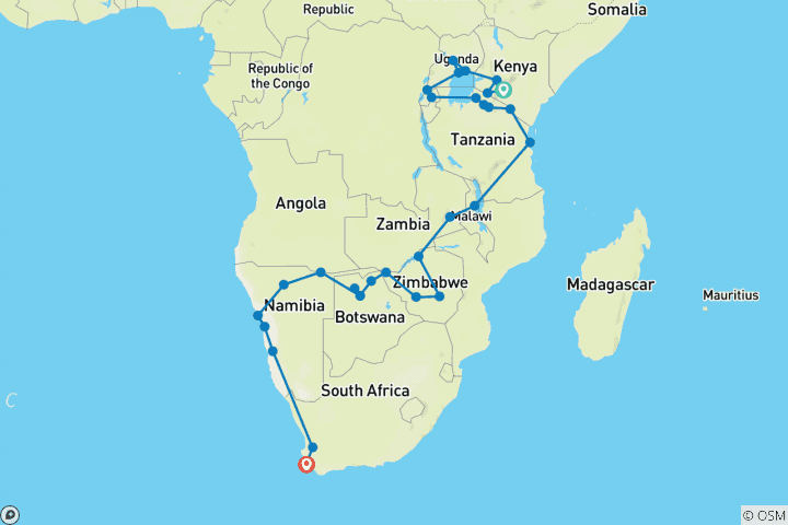 Carte du circuit Le safari absolu