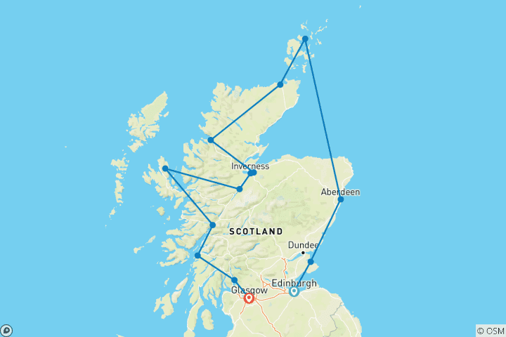 Map of Scotland's Highlands & Orkney
