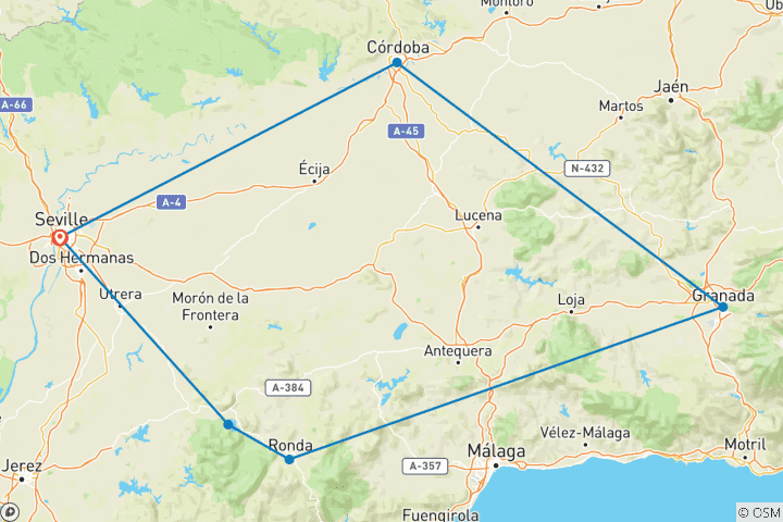 Mapa de Sur de España