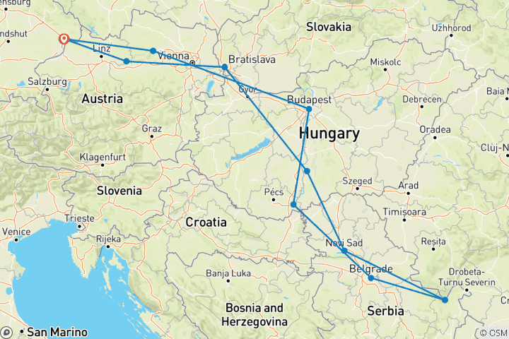 Map of Danube Diversity up to The Iron Gate