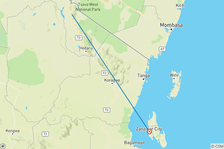 Mapa de Tanzania: Safari a pie sostenible