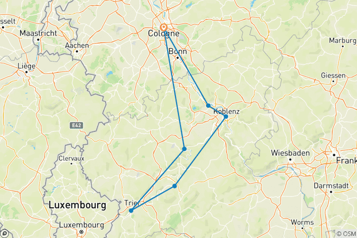 Carte du circuit Moselle romantique