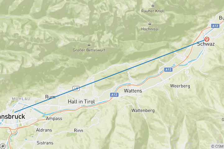 Map of Hiking on the Inntal High Trail