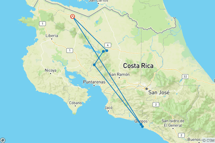 Map of Costa Rica Escape