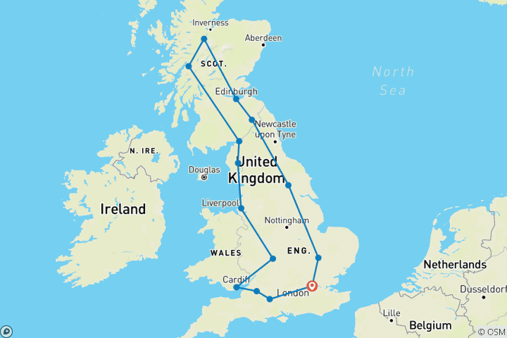 Carte du circuit Grande-Bretagne