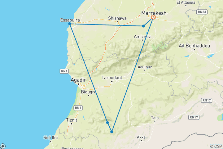 Map of Morocco Express