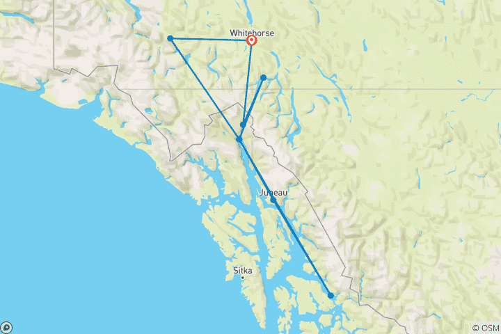 Map of Golden Circle Yukon & Alaska