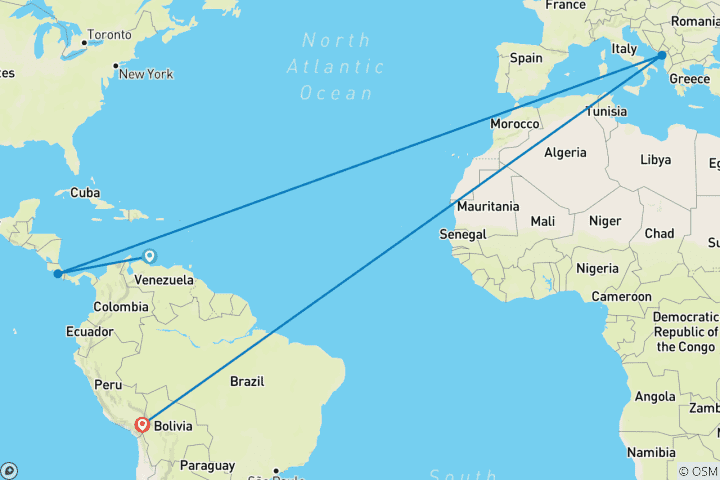 Kaart van Pura Vida - Costa Rica van dichtbij (privérondleiding) (van Kralendijk naar Juli)