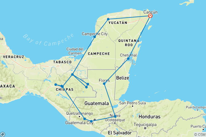 Map of Fascinating Mayan worlds