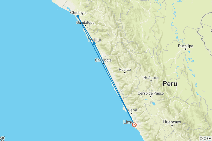 Karte von Peru - Faszinierender Norden