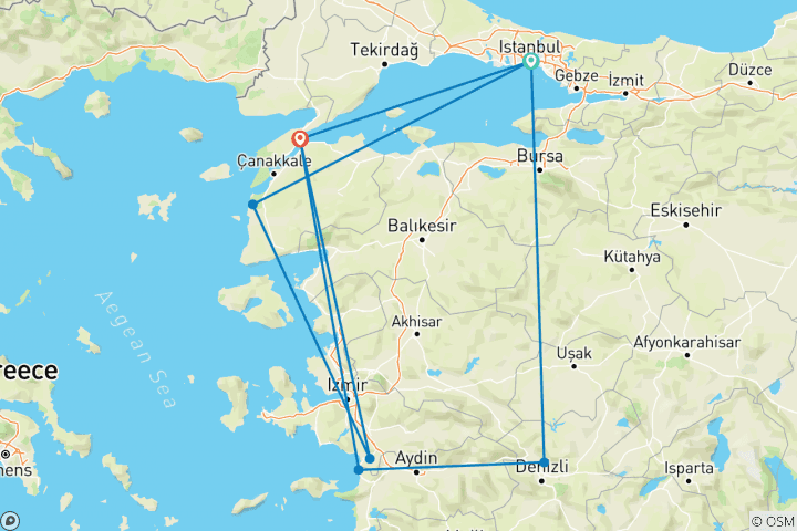 Map of Aegean Explorer - 7 Days