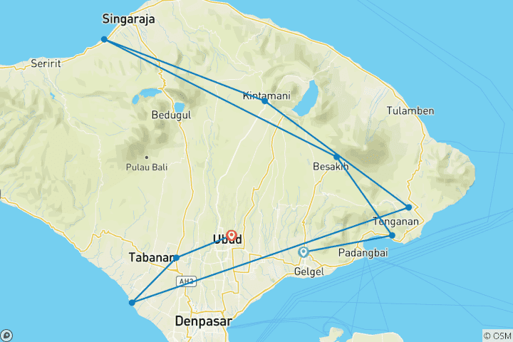 Map of Bali intensive (group tour)