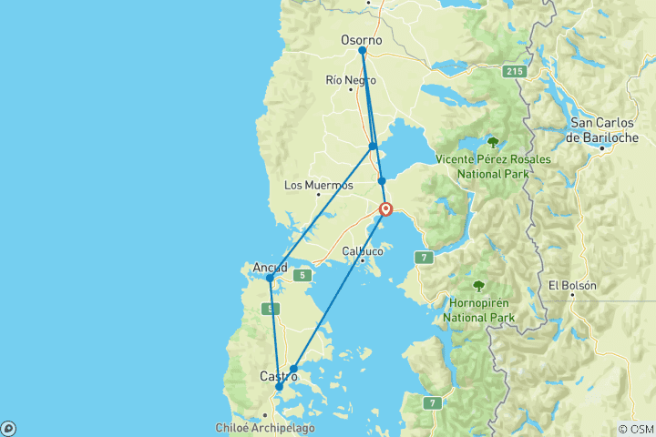 Karte von Das Seengebiet & Chiloe individuell entdecken