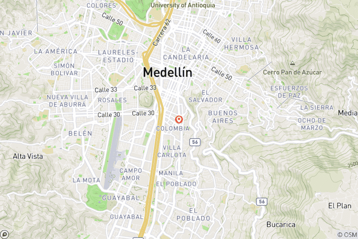 Map of Highlights around Medellin