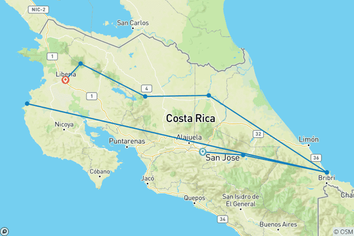 Mapa de El paraíso de Grune (10 noches)