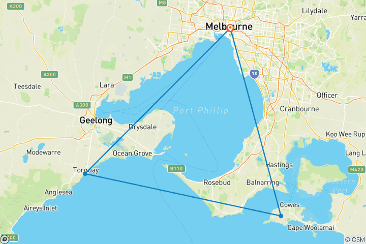 Map of Experience Melbourne (4 destinations)