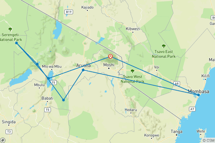 Map of Tanzania Pure