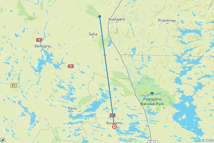 Map of Winter fun in Finnish Lapland