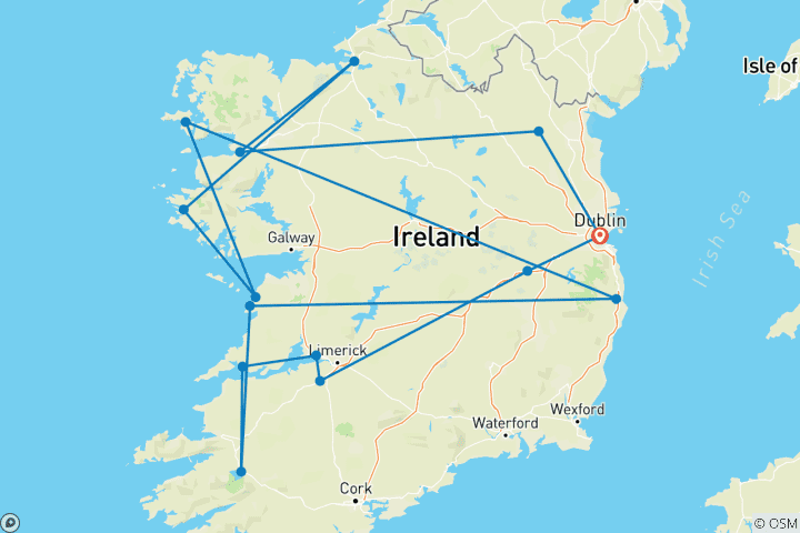 Kaart van Statig Ierland