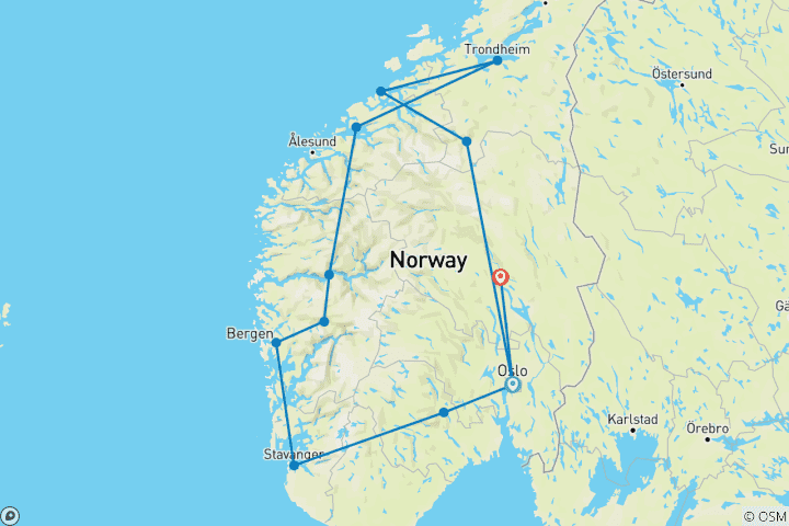 Map of Experience Norway's natural spectacles