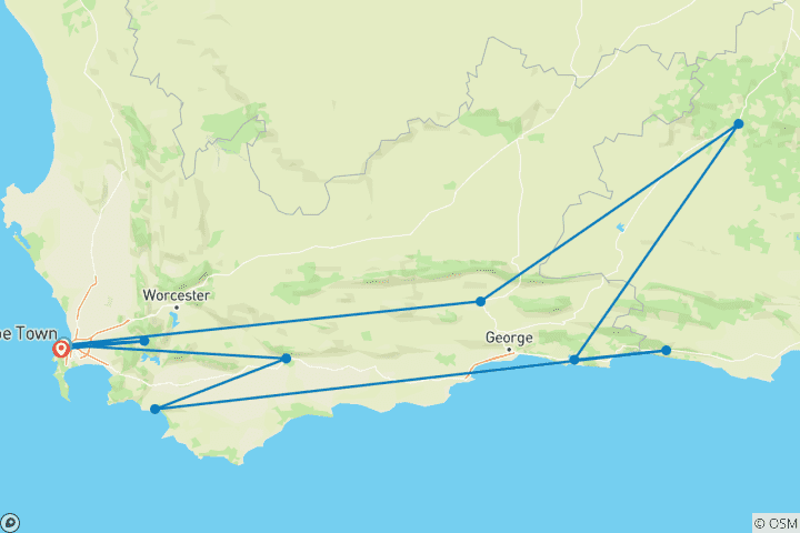 Map of Fascination Garden Route, Karoo and Addo