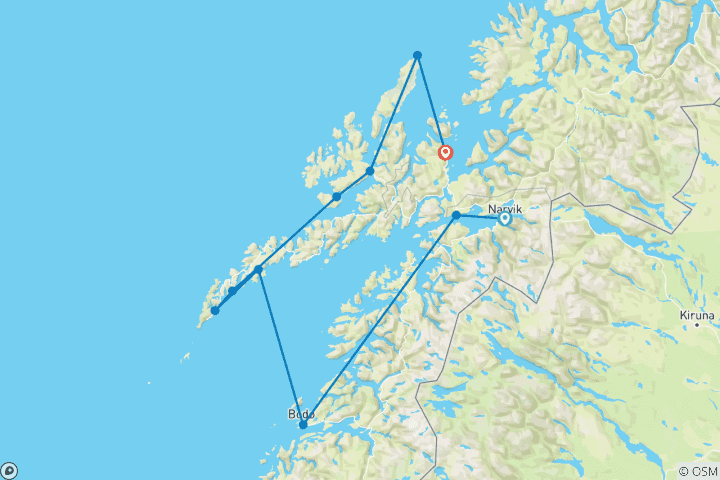 Karte von Traumziel Lofoten und Vesteralen