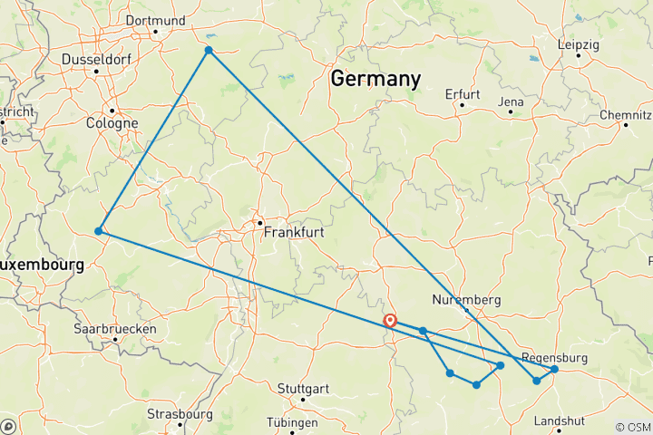 Karte von Altmuhltal-Radtour klassisch