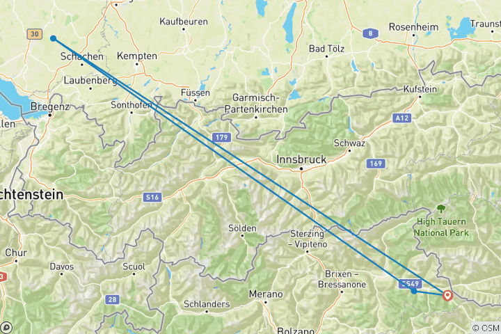 Map of South Tyrol - Sesto Dolomites