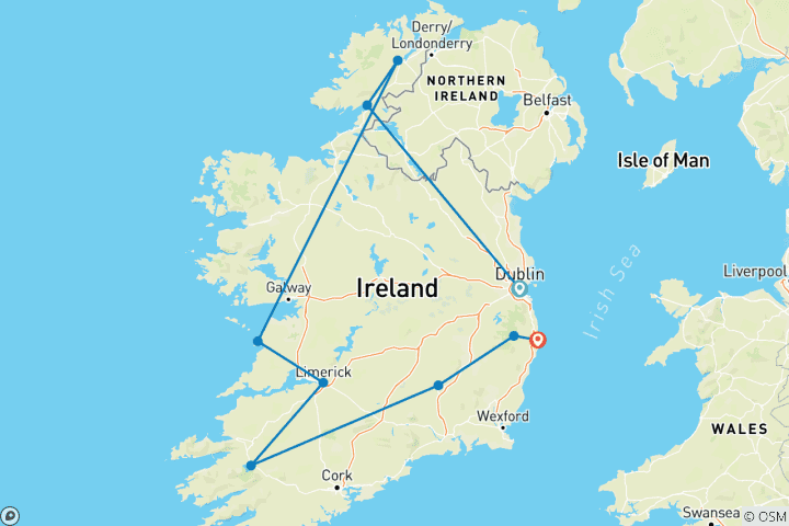 Kaart van De natuurlijke schoonheid van Ierland