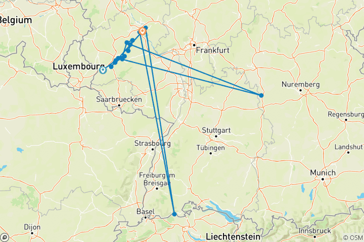 Carte du circuit Piste cyclable de charme de la Moselle