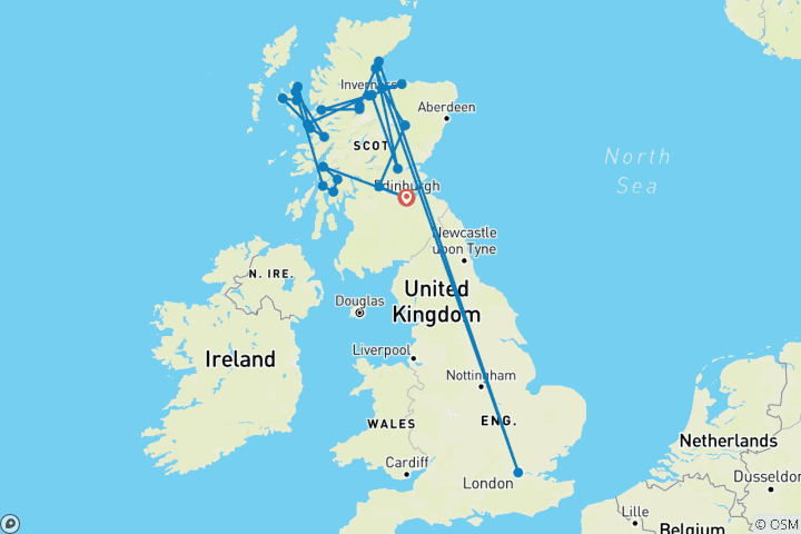 Karte von Stippvisite Schottland