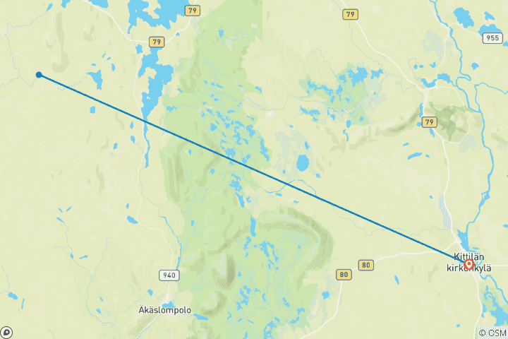 Karte von Harriniva - Auf der Suche nach dem Polarlicht