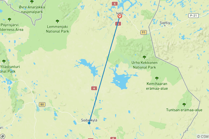 Karte von Zu Gast in Lapplands Goldgraberdorf