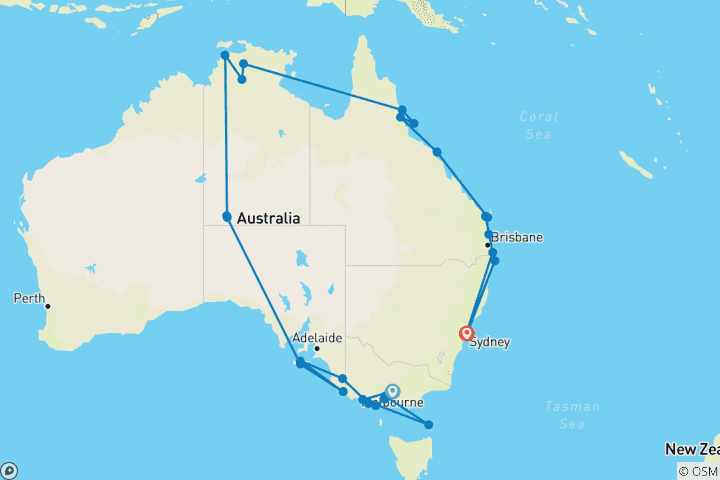 Map of Kaleidoscope Australia