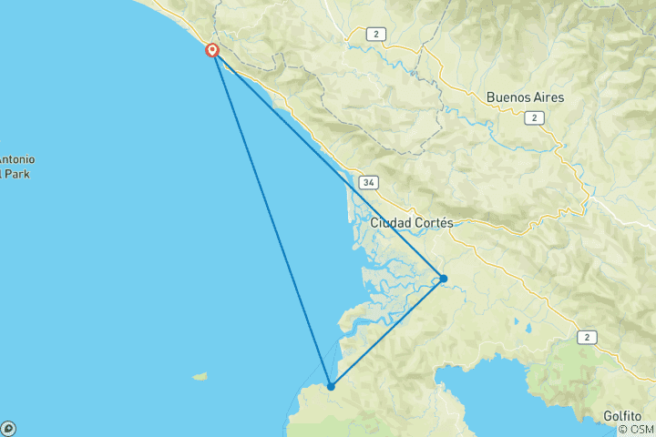 Map of Corcovado National Park