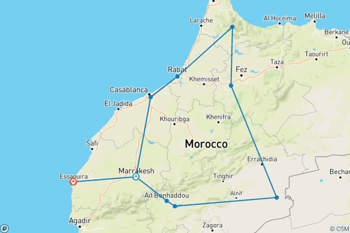 Carte du circuit Maroc - Indigo