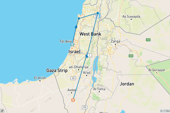 Map of Israel - Negev