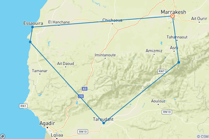 Map of Morocco Family Holiday
