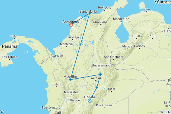 Kaart van Colombia - de bijzondere ervaring