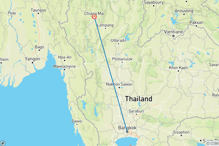 Map of Independent Bangkok & Chiang Mai