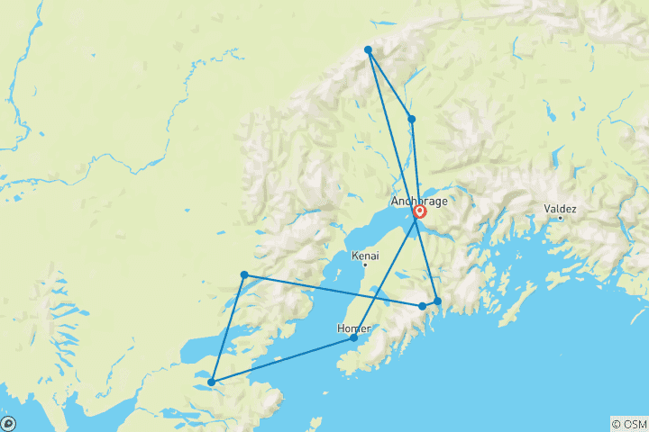 Karte von Das ab Alaska 10 Tage