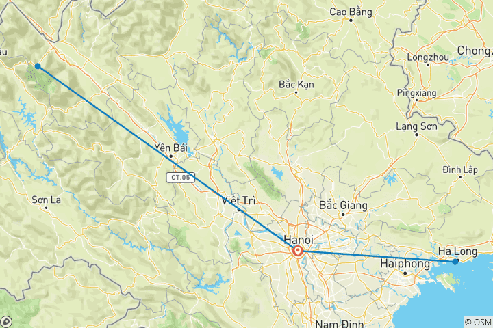 Karte von Vietnam: Symphonie der Berge und Meere 8 Tage