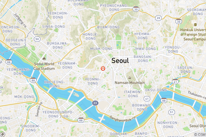 Karte von Südkorea Schnappschuss 6 Tage - One Life Adventures