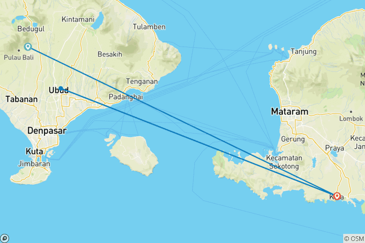 Carte du circuit BALI 5 JOURS