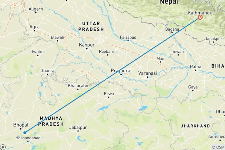 Map of Mundum Trail Trek (Kirat Rai Cultural Trekking Trail)